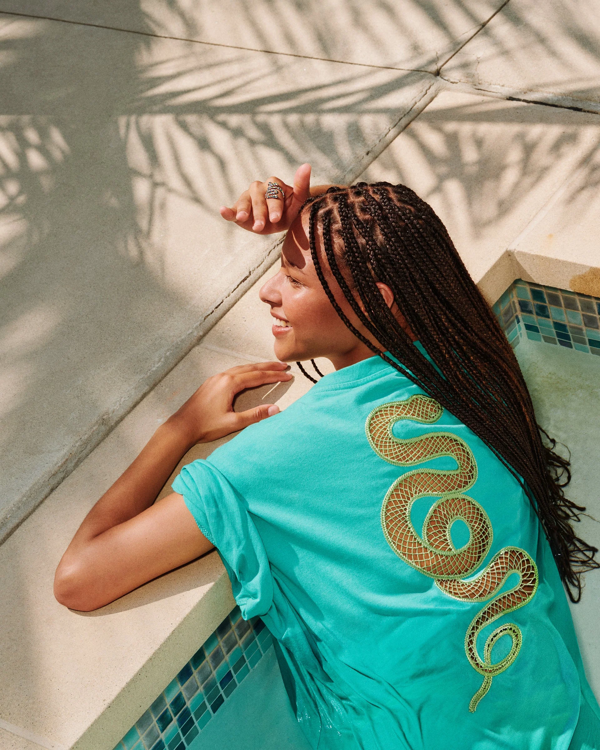 Island Breeze & Lights Down Low Crochet Snake Tee - Image 3