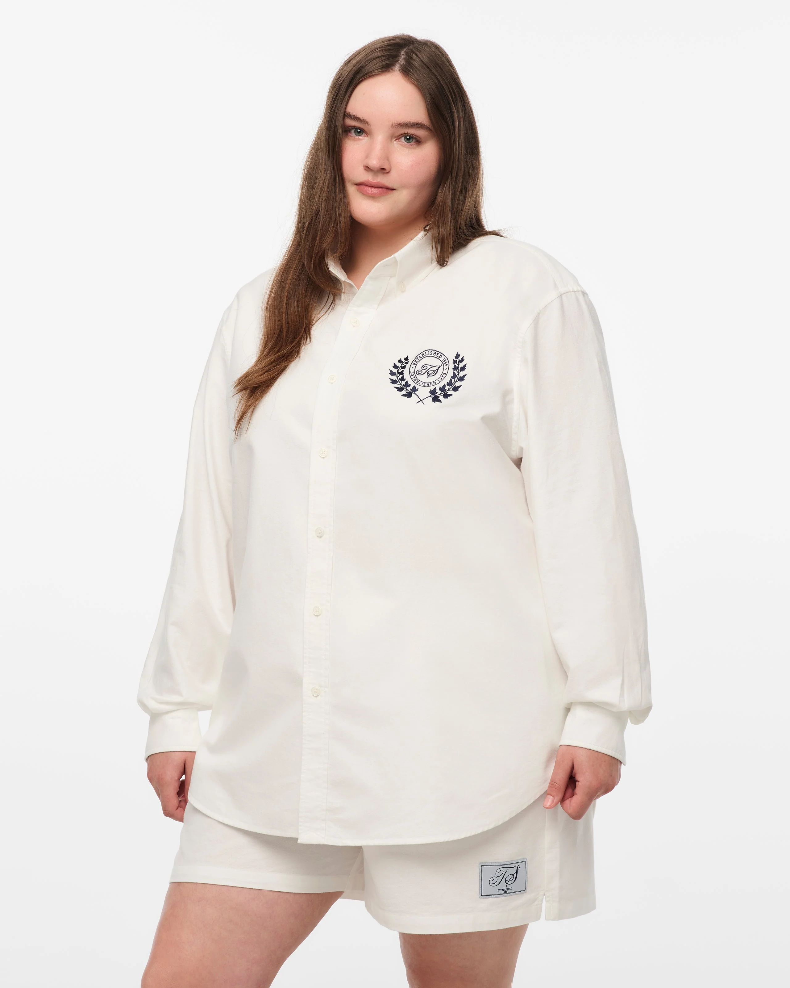 TS Crest White Oxford Shirt - Image 2